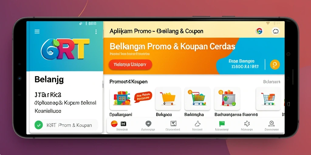 Tampilan antarmuka 6RT yang sederhana dan fungsional untuk Promo & Kupon.