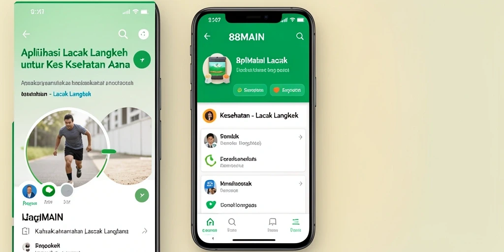Tampilan antarmuka Lacak Langkah dari aplikasi 88MAIN.