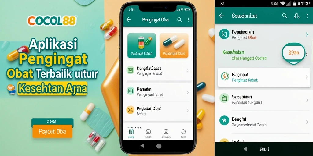 Antarmuka mudah dipahami untuk pengingat obat.