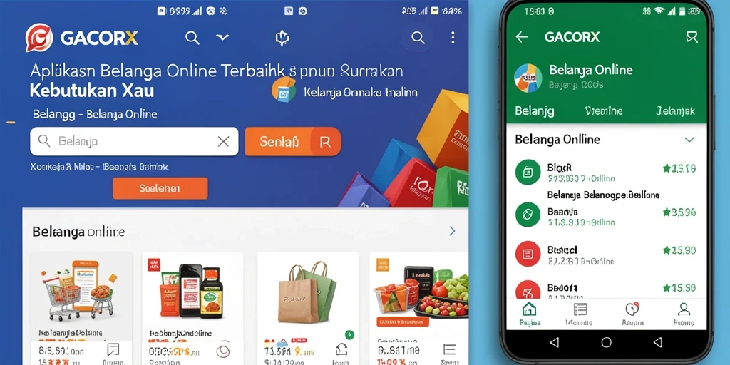 Tampilan antarmuka utama GACORX untuk belanja online.