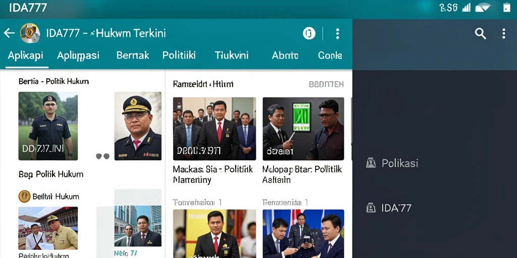 Tampilan antarmuka aplikasi IDA777 yang informatif dan menarik.