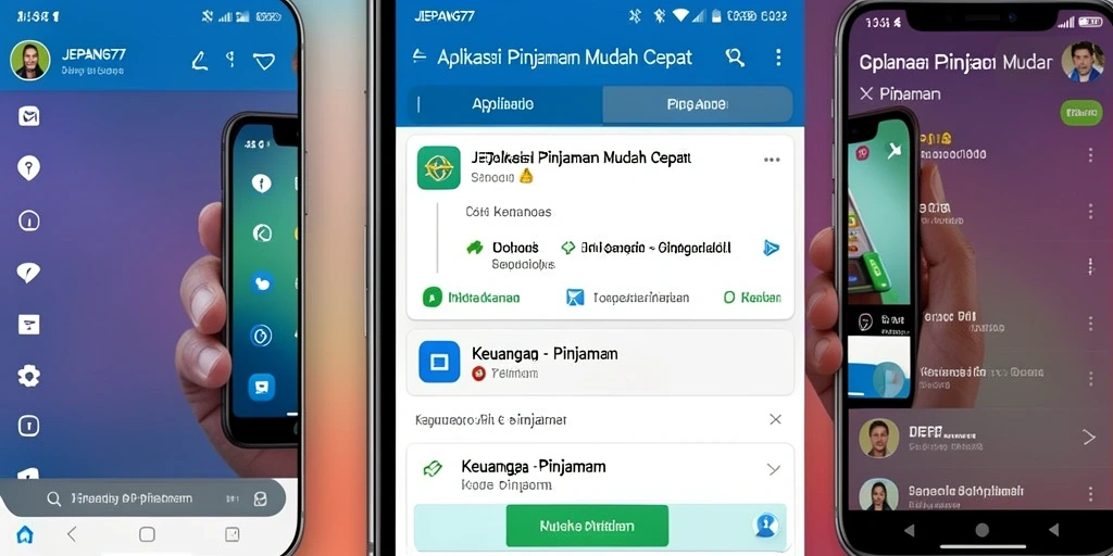 Antarmuka JEPANG77 yang intuitif dan mudah digunakan untuk pinjaman.