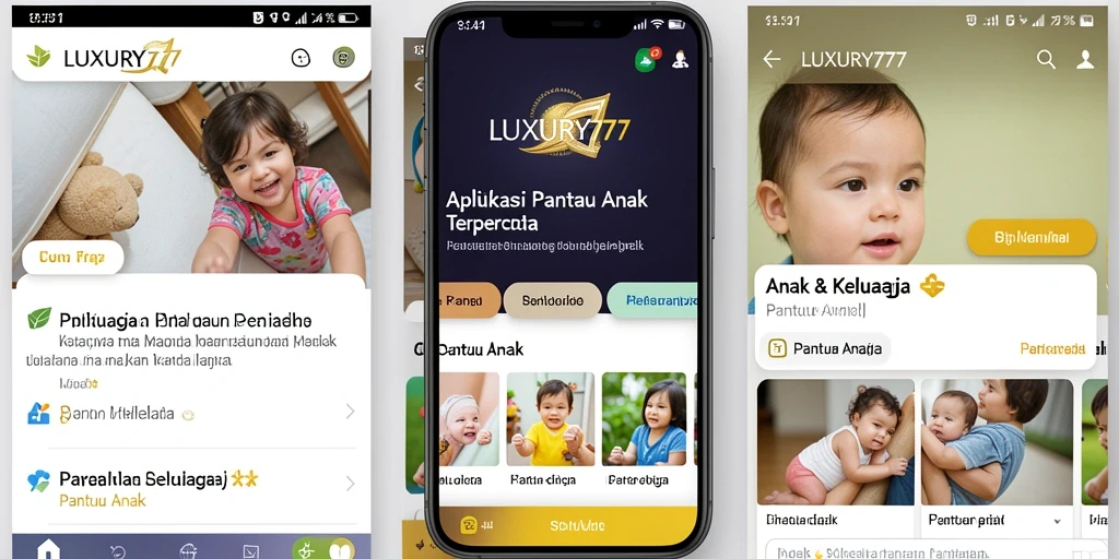 Grafik antarmuka LUXURY777 yang menampilkan fitur Pantau Anak.