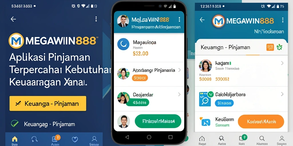 Antarmuka aplikasi MEGAWIN888 yang user-friendly untuk pengajuan pinjaman.