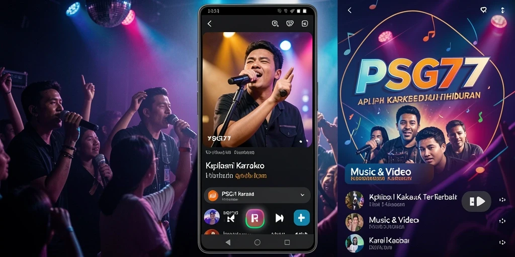 Antarmuka pengguna yang menarik dan intuitif untuk karaoke.
