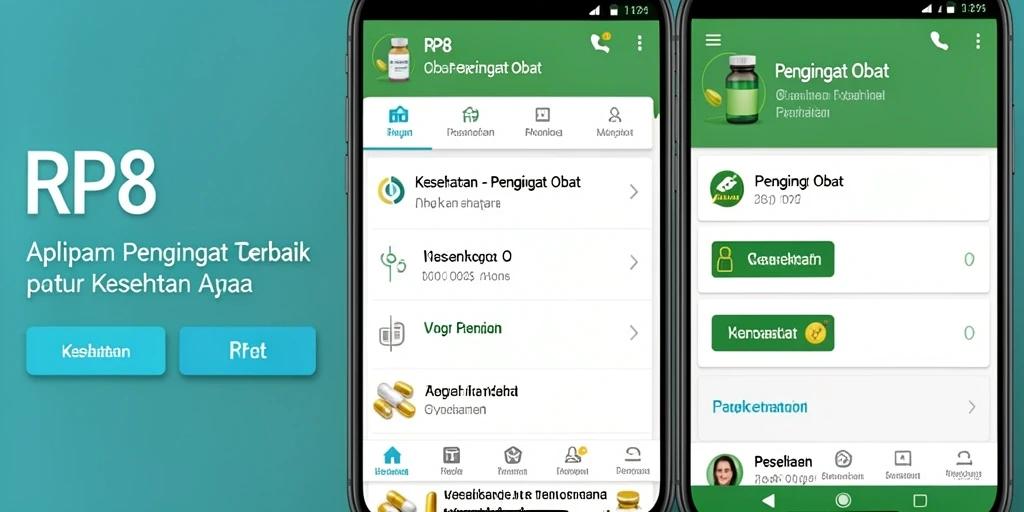 Tampilan antarmuka pengingat obat yang sederhana dan efektif.